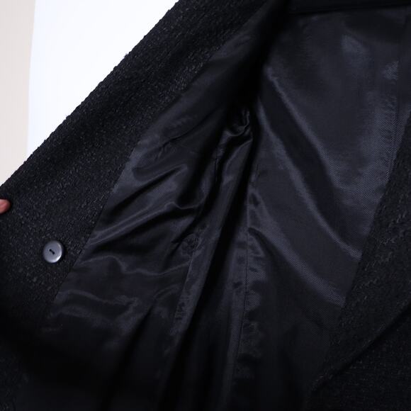 ZARA Double Breasted Textured Blazer Woven Tweed Black Gold Button Women's XS - Picture 13 of 15